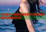 久热国产vs视频在线观看平台极速高清畅享无限精彩内容