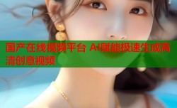 国产在线视频平台 AI赋能极速生成高清创意视频